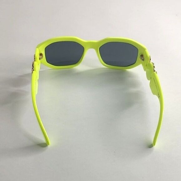 VERSACE VE4361 Biggie Sunglasses Yellow Fluo Medusa Rectangle - Picture 8 of 12